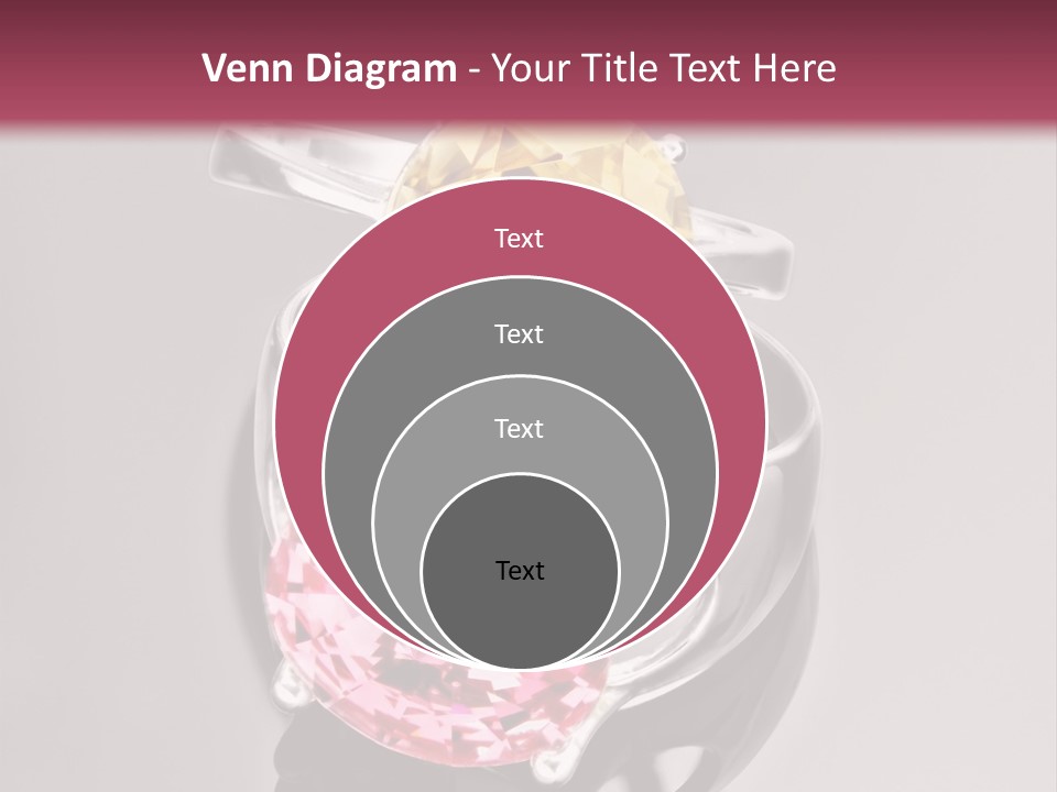 A Ring With A Yellow And Pink Stone On It PowerPoint Template