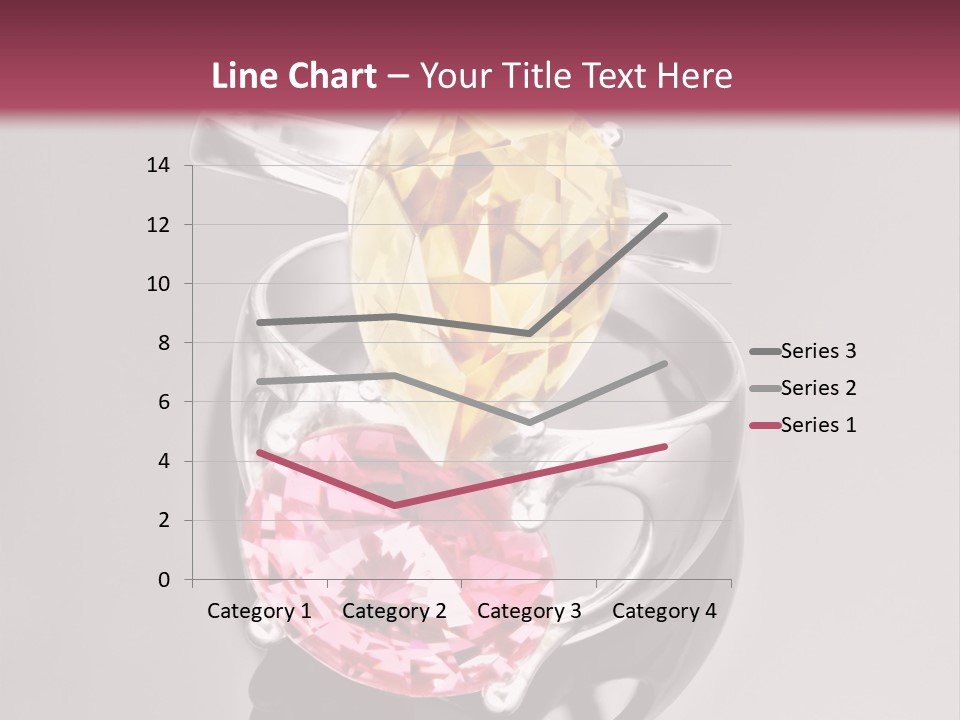 A Ring With A Yellow And Pink Stone On It PowerPoint Template