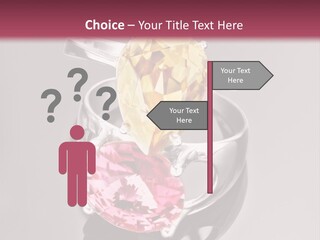 A Ring With A Yellow And Pink Stone On It PowerPoint Template