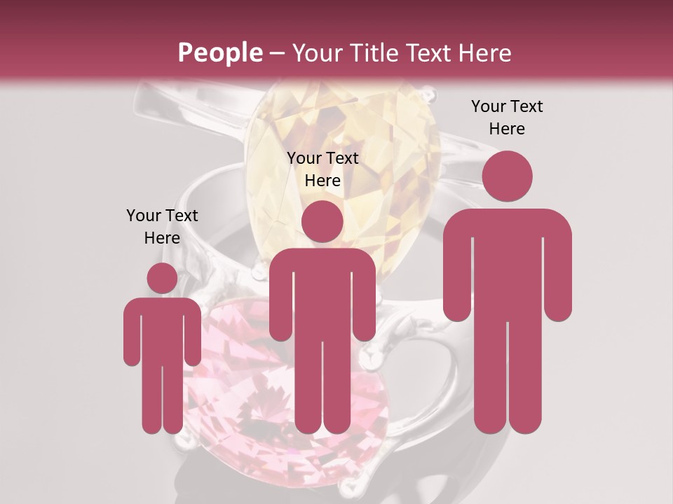 A Ring With A Yellow And Pink Stone On It PowerPoint Template