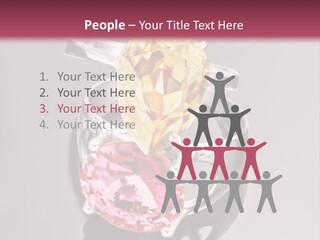 A Ring With A Yellow And Pink Stone On It PowerPoint Template