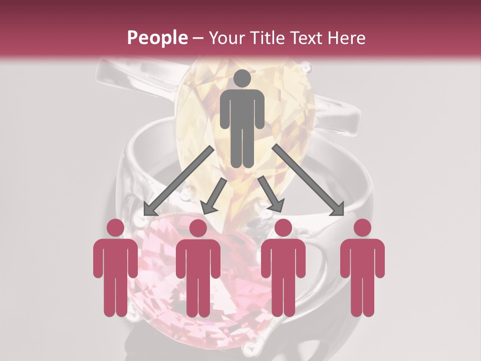 A Ring With A Yellow And Pink Stone On It PowerPoint Template
