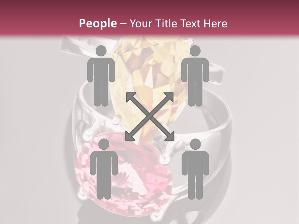 A Ring With A Yellow And Pink Stone On It PowerPoint Template