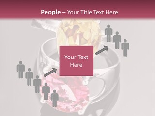 A Ring With A Yellow And Pink Stone On It PowerPoint Template
