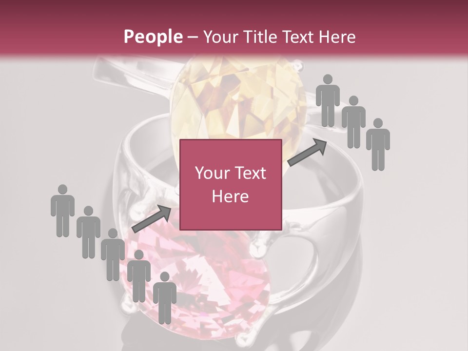 A Ring With A Yellow And Pink Stone On It PowerPoint Template