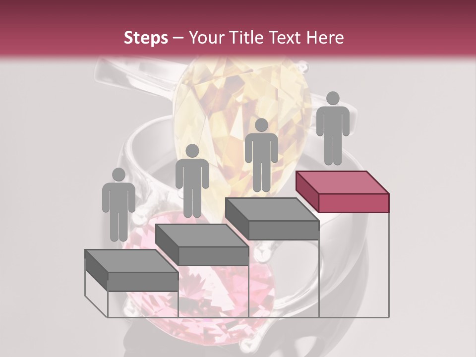 A Ring With A Yellow And Pink Stone On It PowerPoint Template