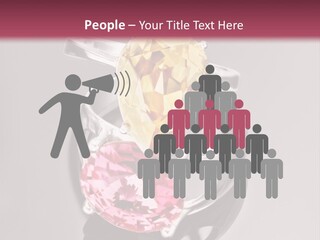 A Ring With A Yellow And Pink Stone On It PowerPoint Template