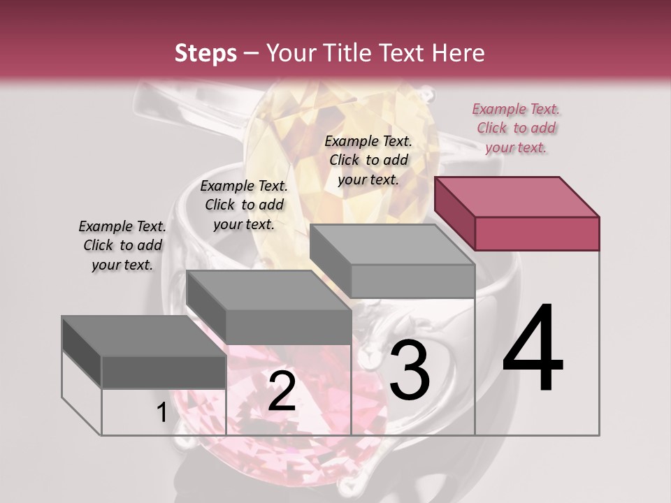 A Ring With A Yellow And Pink Stone On It PowerPoint Template