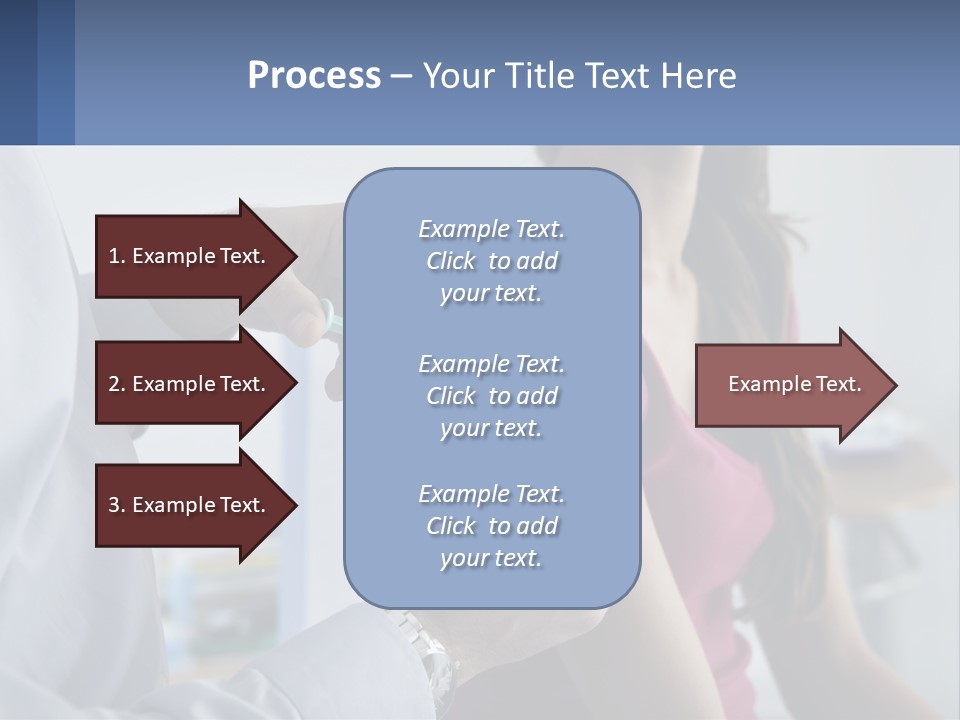 A Woman Getting Her Arm Examined By A Doctor PowerPoint Template