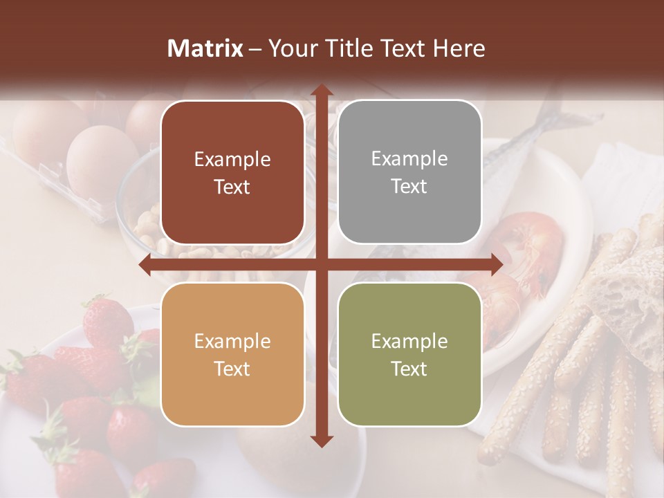 A Variety Of Foods Are Displayed On A Table PowerPoint Template