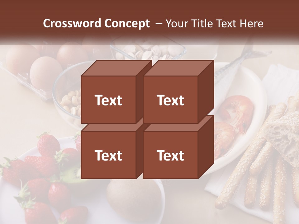 A Variety Of Foods Are Displayed On A Table PowerPoint Template