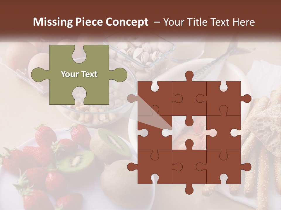 A Variety Of Foods Are Displayed On A Table PowerPoint Template