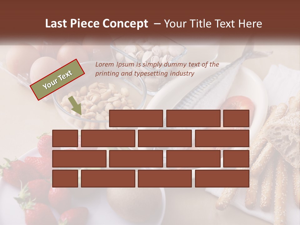 A Variety Of Foods Are Displayed On A Table PowerPoint Template