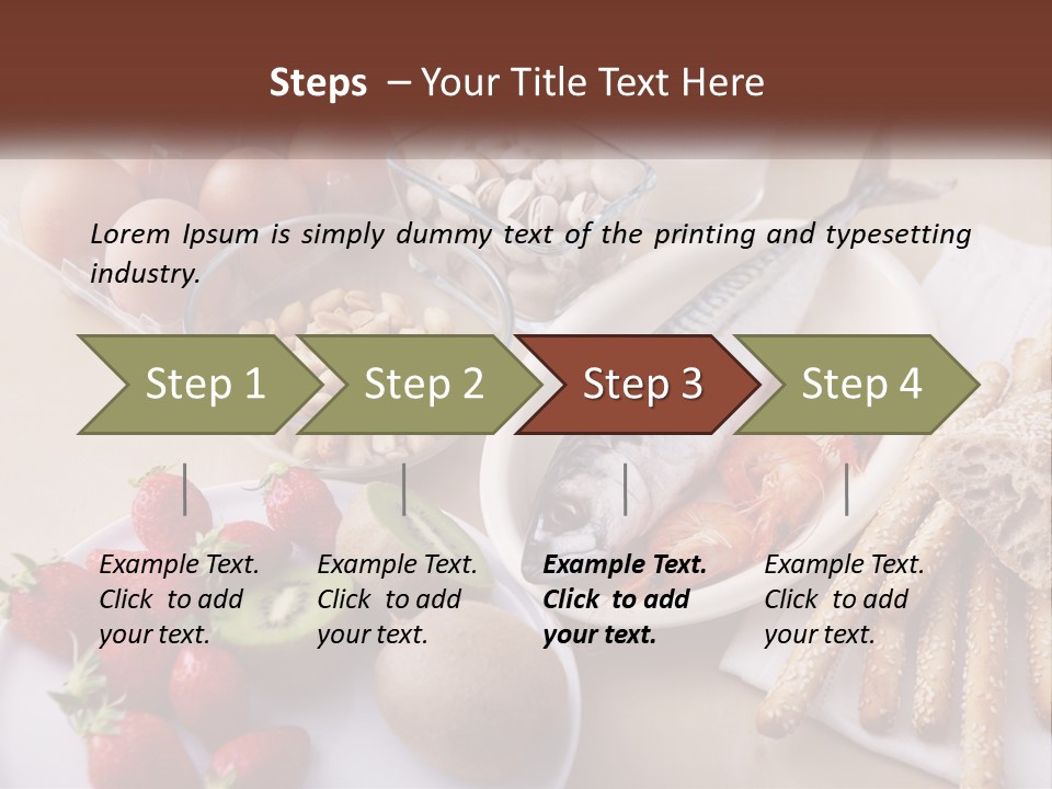A Variety Of Foods Are Displayed On A Table PowerPoint Template