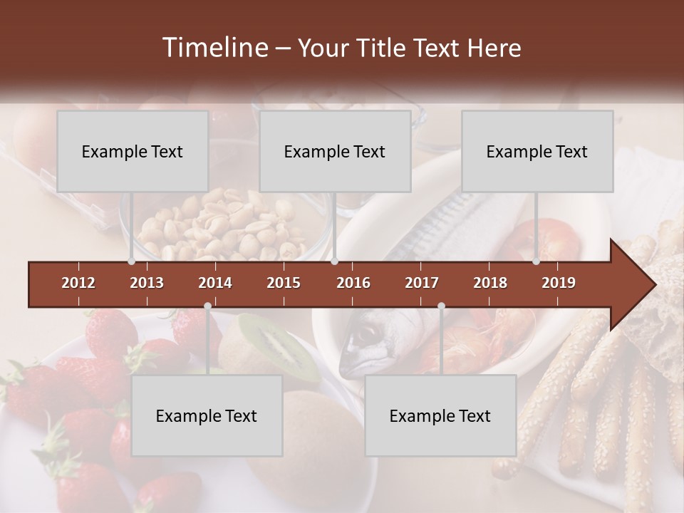 A Variety Of Foods Are Displayed On A Table PowerPoint Template