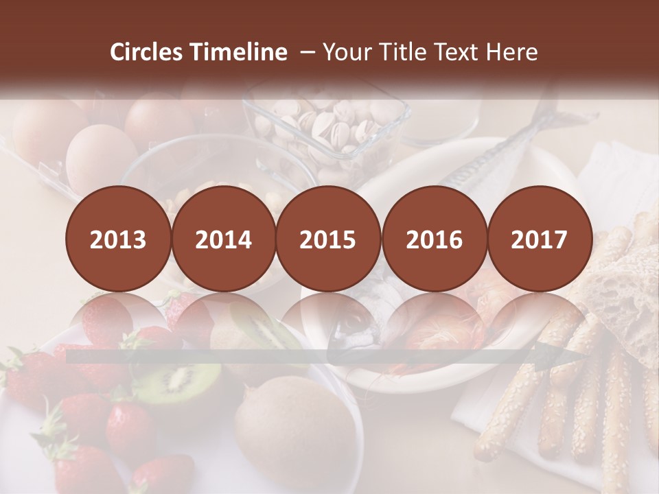 A Variety Of Foods Are Displayed On A Table PowerPoint Template