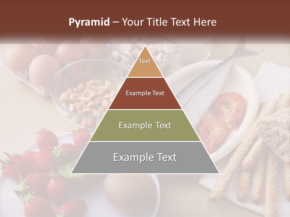 A Variety Of Foods Are Displayed On A Table PowerPoint Template