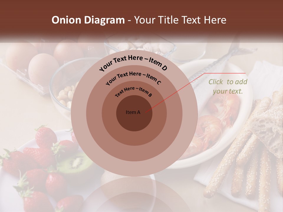 A Variety Of Foods Are Displayed On A Table PowerPoint Template