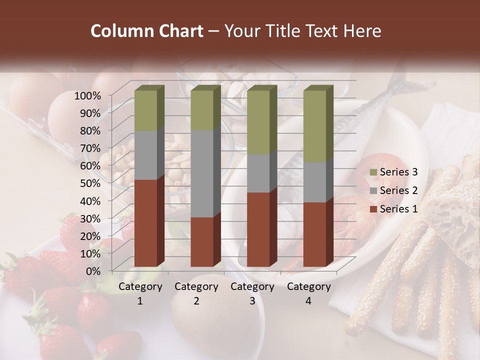 A Variety Of Foods Are Displayed On A Table PowerPoint Template