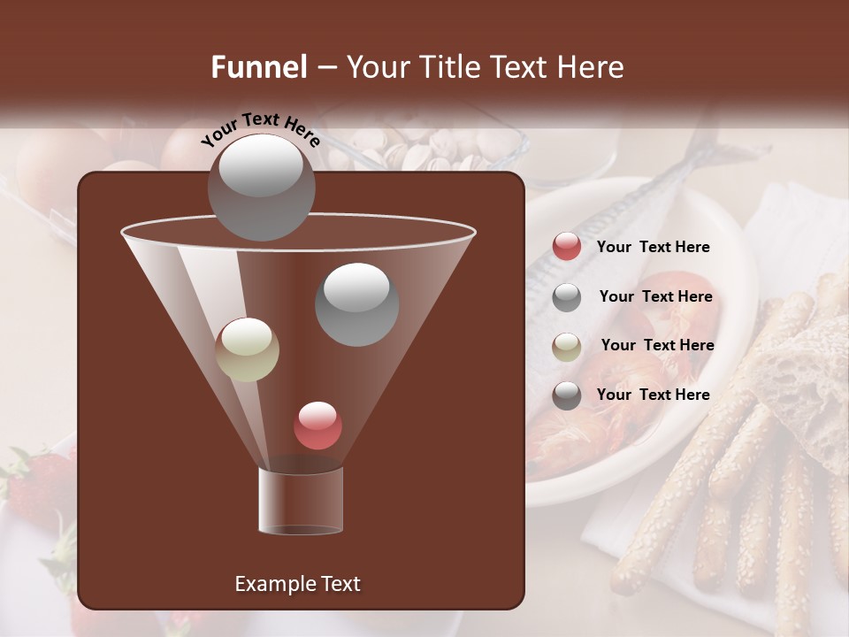A Variety Of Foods Are Displayed On A Table PowerPoint Template