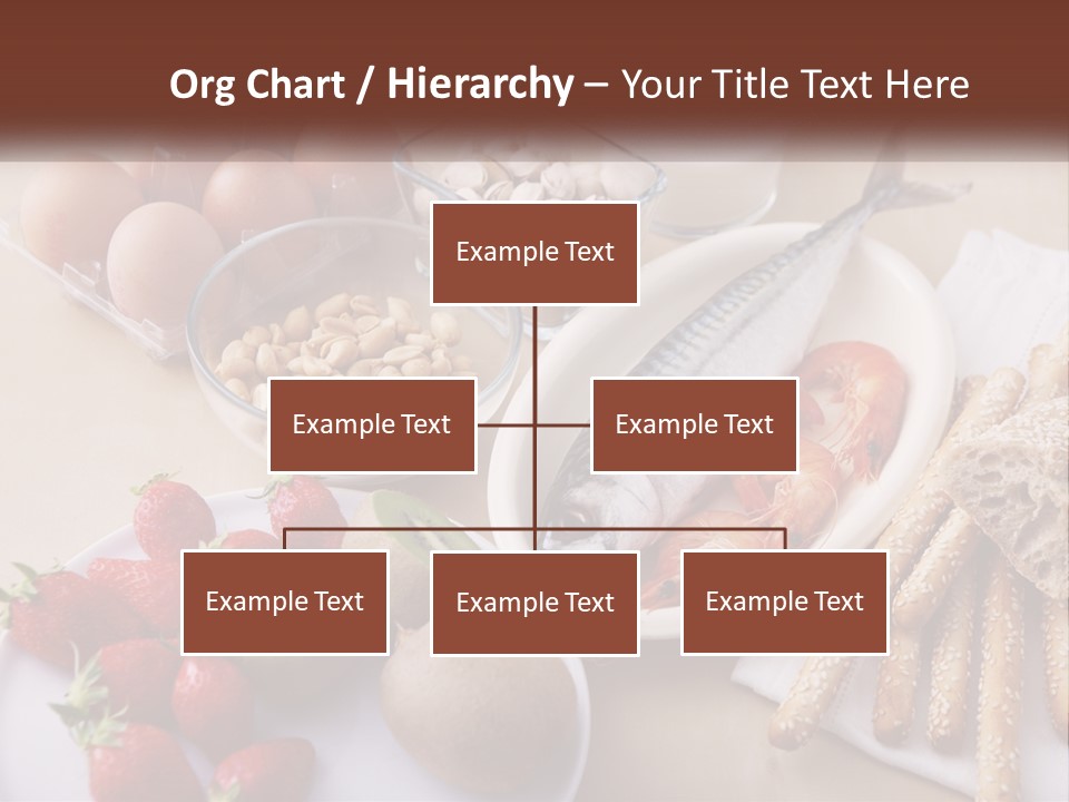 A Variety Of Foods Are Displayed On A Table PowerPoint Template