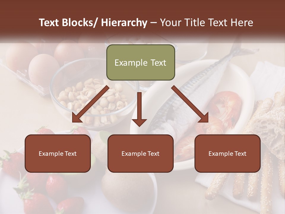 A Variety Of Foods Are Displayed On A Table PowerPoint Template