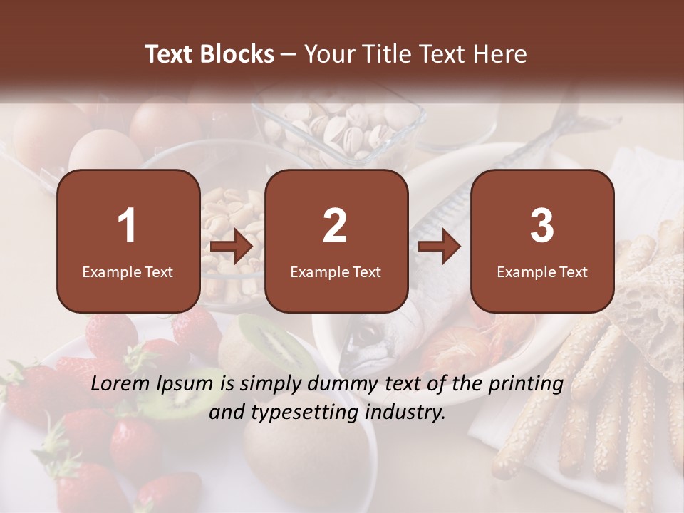 A Variety Of Foods Are Displayed On A Table PowerPoint Template