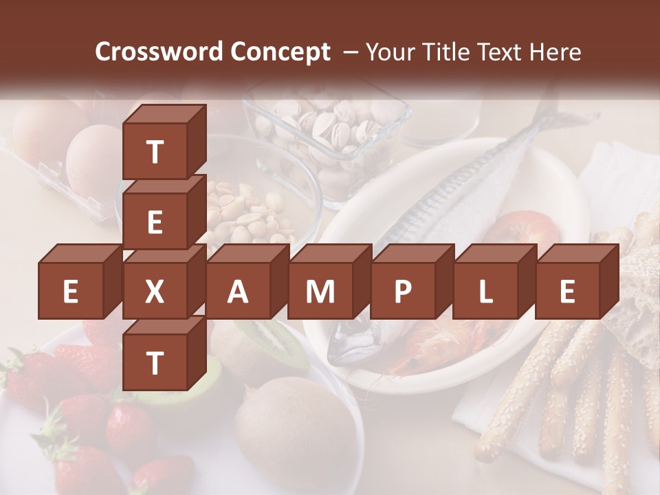 A Variety Of Foods Are Displayed On A Table PowerPoint Template