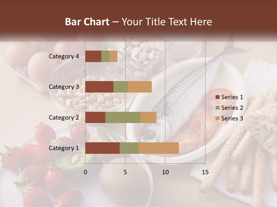 A Variety Of Foods Are Displayed On A Table PowerPoint Template