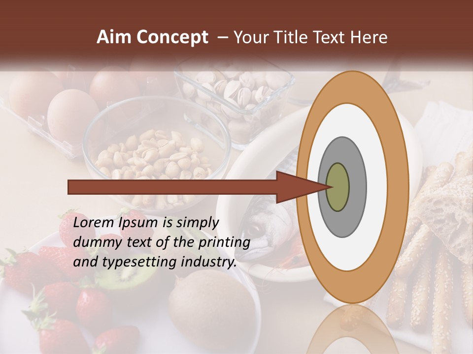 A Variety Of Foods Are Displayed On A Table PowerPoint Template