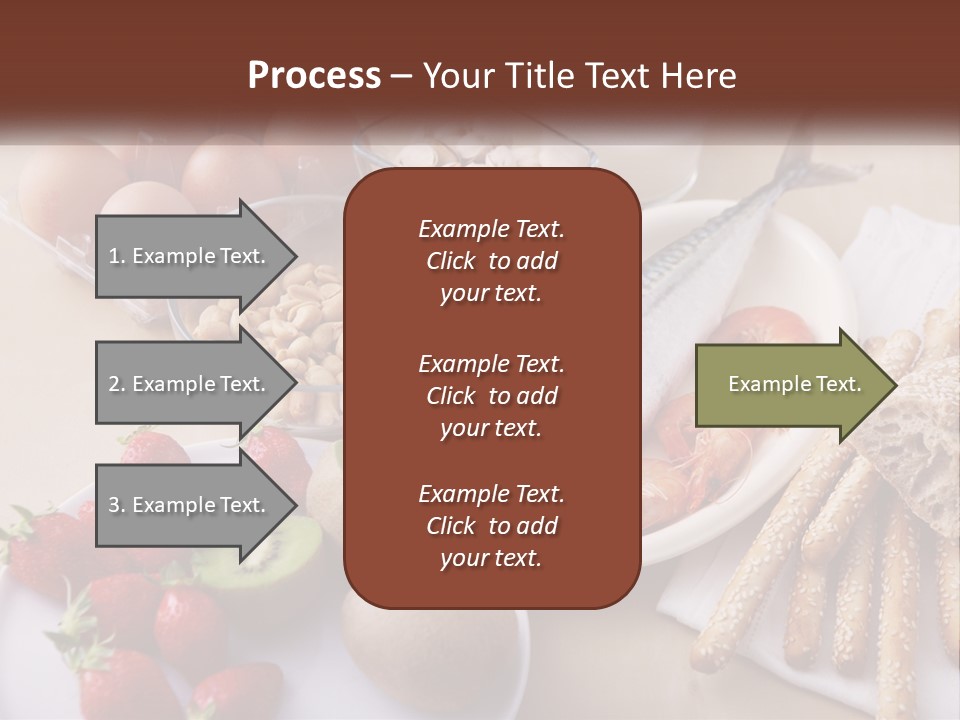 A Variety Of Foods Are Displayed On A Table PowerPoint Template