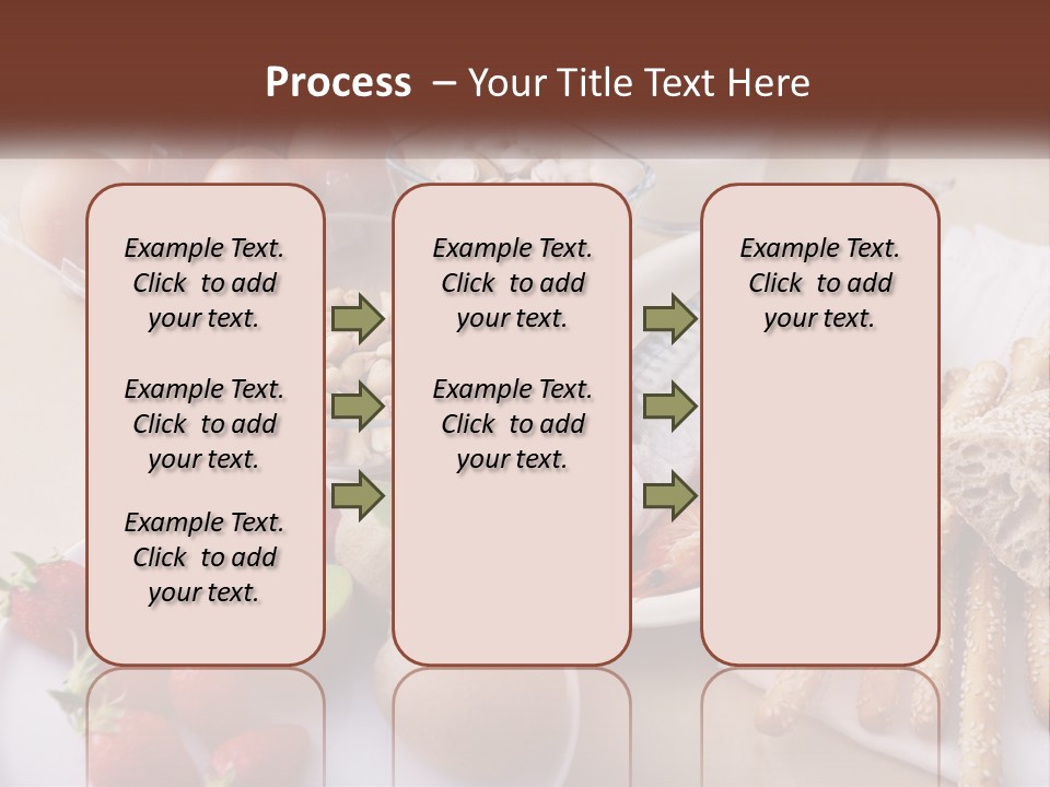 A Variety Of Foods Are Displayed On A Table PowerPoint Template