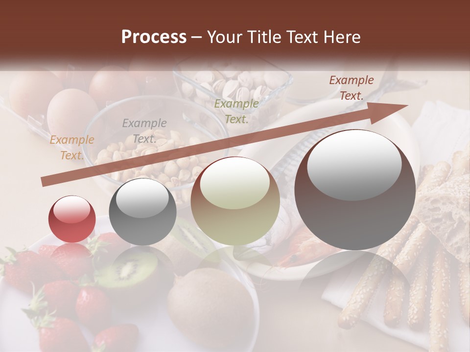 A Variety Of Foods Are Displayed On A Table PowerPoint Template