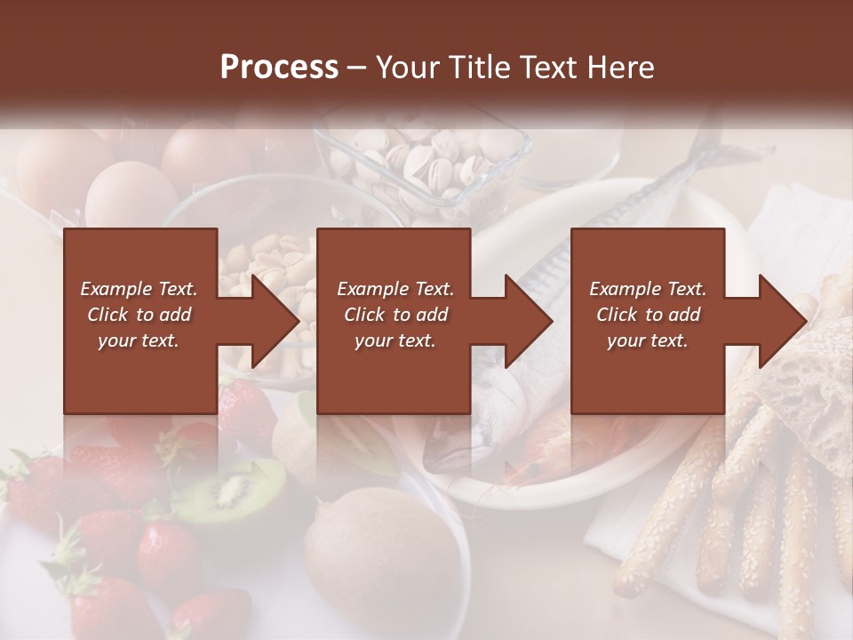 A Variety Of Foods Are Displayed On A Table PowerPoint Template