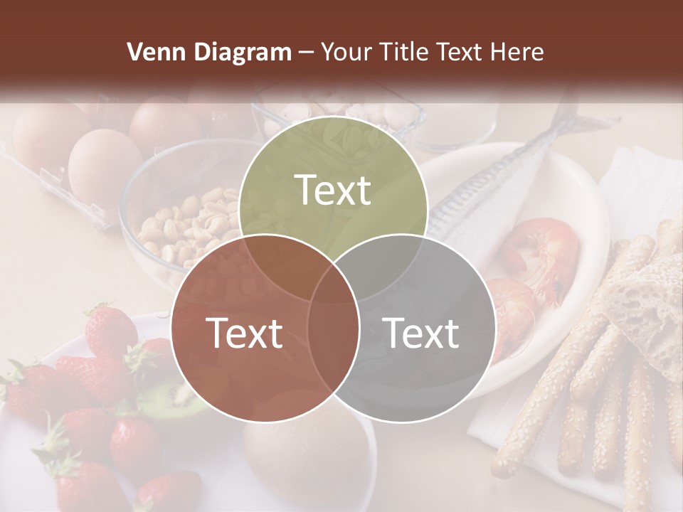 A Variety Of Foods Are Displayed On A Table PowerPoint Template