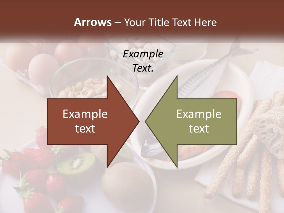 A Variety Of Foods Are Displayed On A Table PowerPoint Template