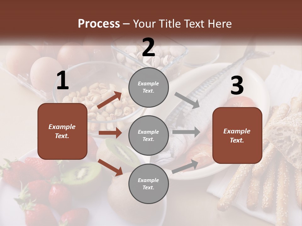 A Variety Of Foods Are Displayed On A Table PowerPoint Template
