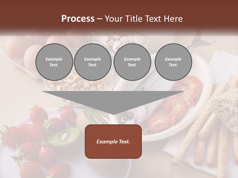 A Variety Of Foods Are Displayed On A Table PowerPoint Template