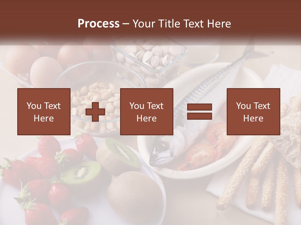 A Variety Of Foods Are Displayed On A Table PowerPoint Template