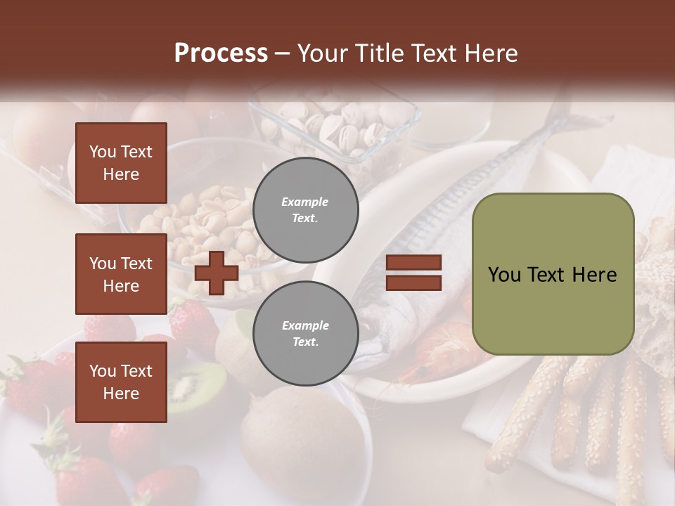 A Variety Of Foods Are Displayed On A Table PowerPoint Template