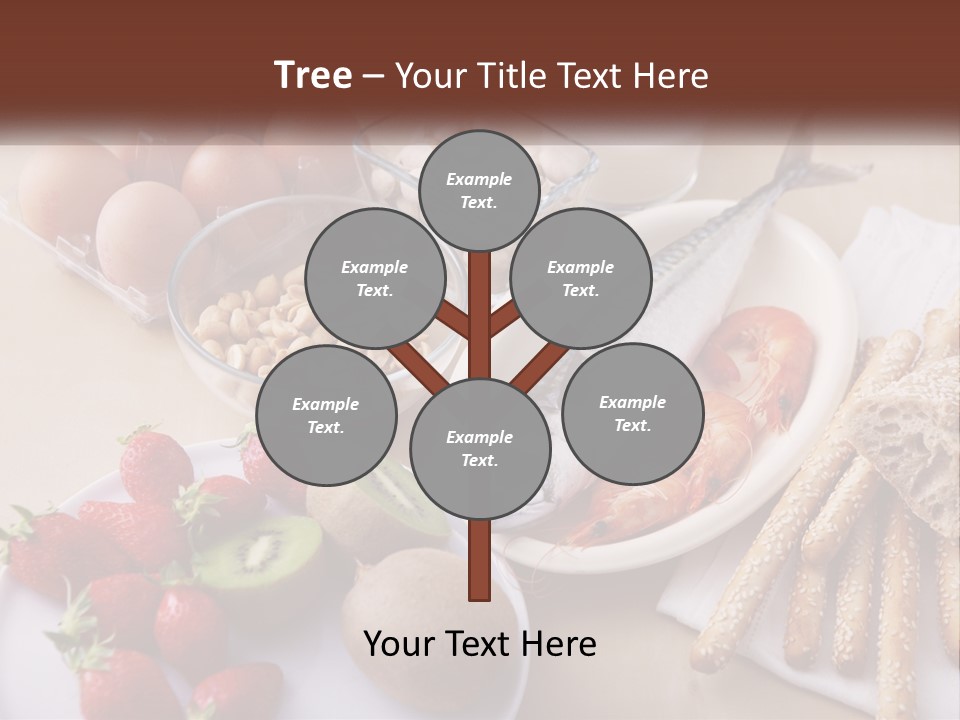 A Variety Of Foods Are Displayed On A Table PowerPoint Template