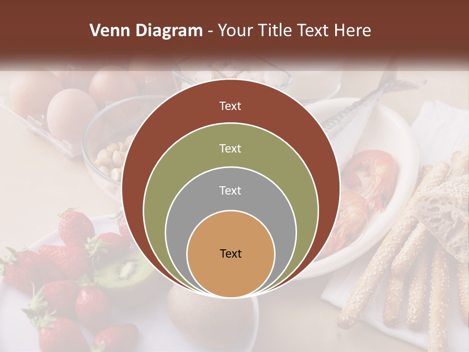 A Variety Of Foods Are Displayed On A Table PowerPoint Template