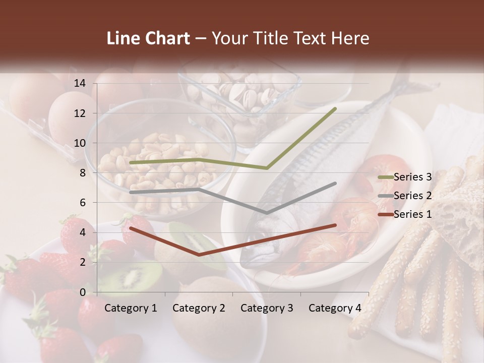 A Variety Of Foods Are Displayed On A Table PowerPoint Template