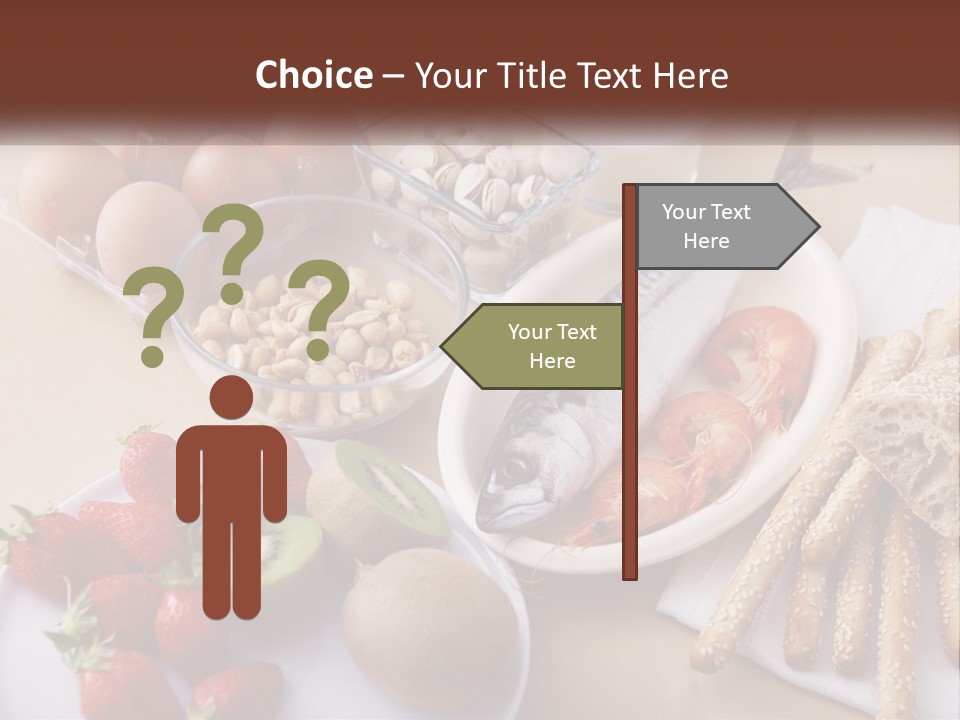 A Variety Of Foods Are Displayed On A Table PowerPoint Template