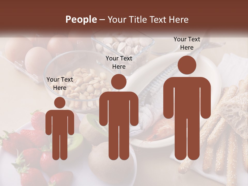 A Variety Of Foods Are Displayed On A Table PowerPoint Template