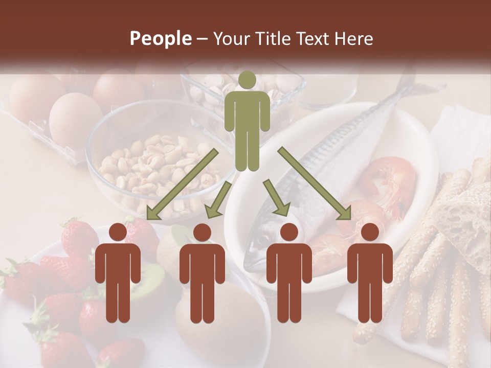 A Variety Of Foods Are Displayed On A Table PowerPoint Template