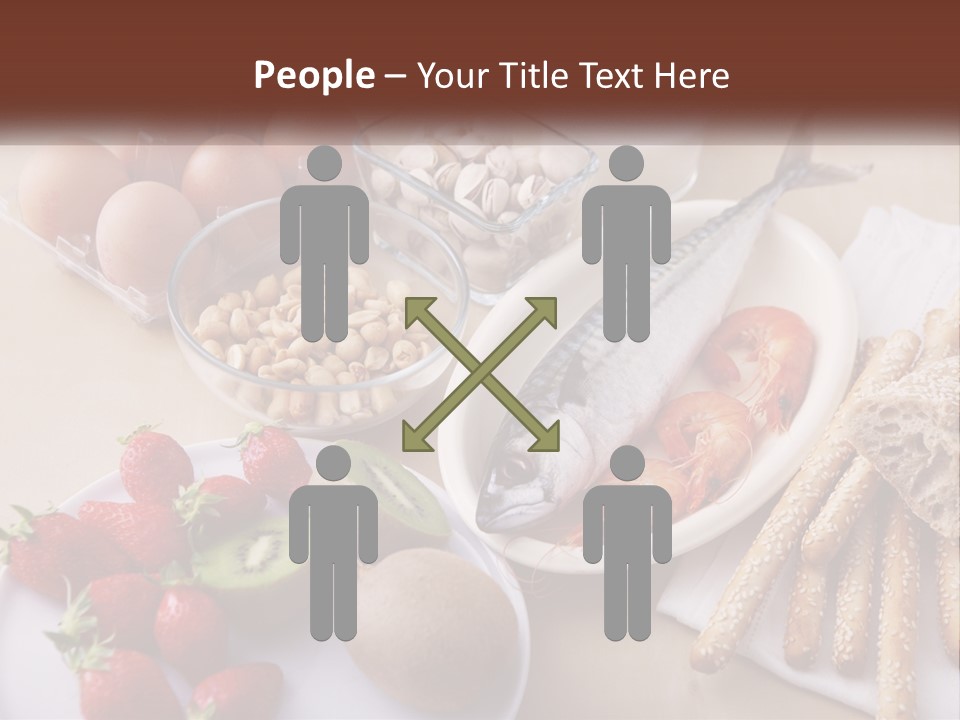 A Variety Of Foods Are Displayed On A Table PowerPoint Template