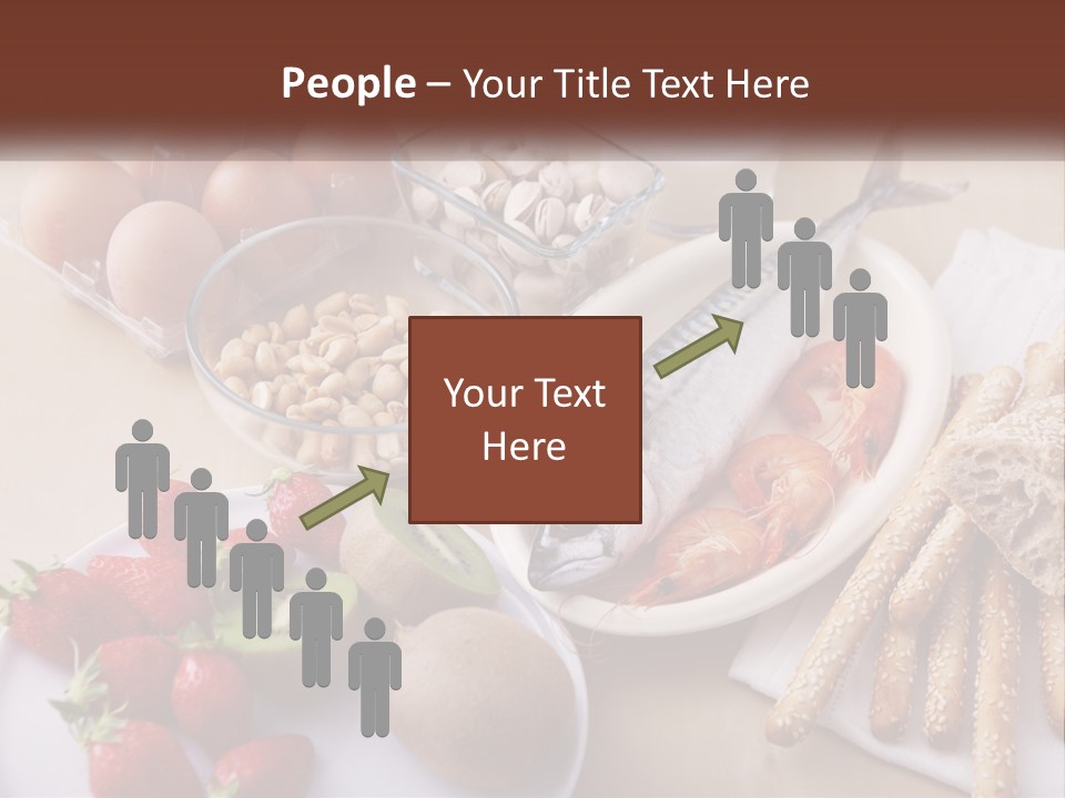 A Variety Of Foods Are Displayed On A Table PowerPoint Template