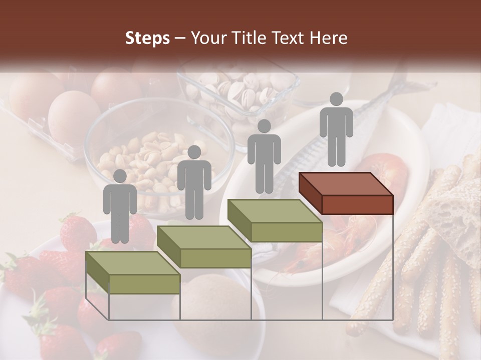 A Variety Of Foods Are Displayed On A Table PowerPoint Template