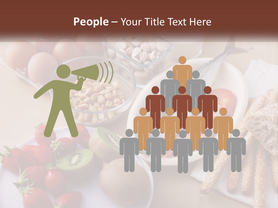 A Variety Of Foods Are Displayed On A Table PowerPoint Template